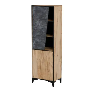 Cama 2D Bookcase Ovo 50X38xh182.5 Oak/Concrete