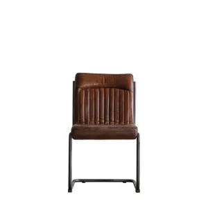 Capri Leather Chair - Brown