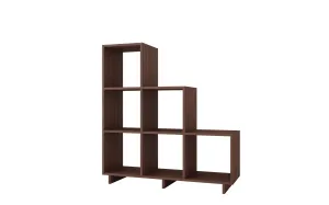 Cascavel Stair Cubbies with 6 shelves in Nut Brown