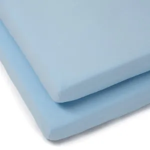 Clair De Lune Fitted Cot Bed Sheets (Pack of 2) - Blue