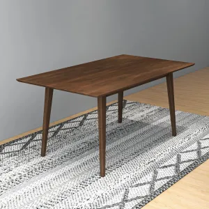 Mid-Century Modern Solid Wood Walnut Large Dining Table