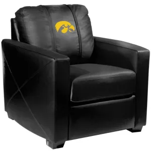 Silver Club Chair with Iowa Hawkeyes Logo